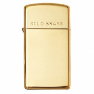 Zippo aansteker slim solid brass