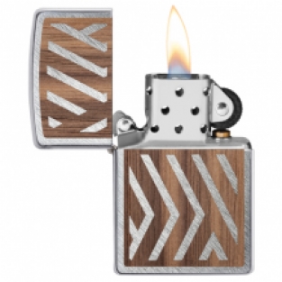 Zippo aansteker Woodchuck Herringbone Sweep open